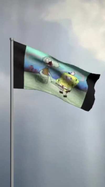 Flag of Jamaica but it's actually Spongebob SquarePants S1 EP5: Pizza Delivery
