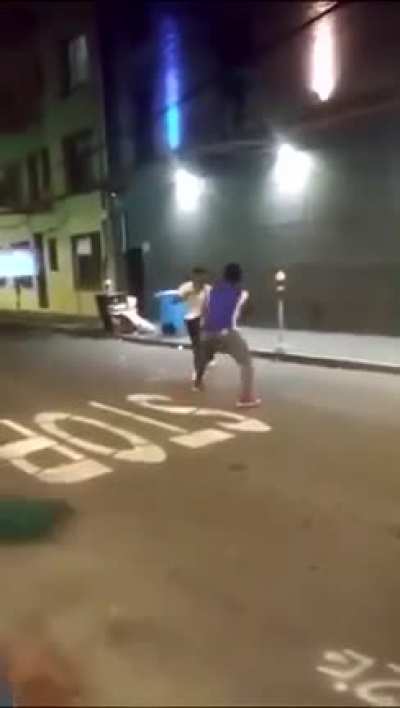 Awesome kick to the head