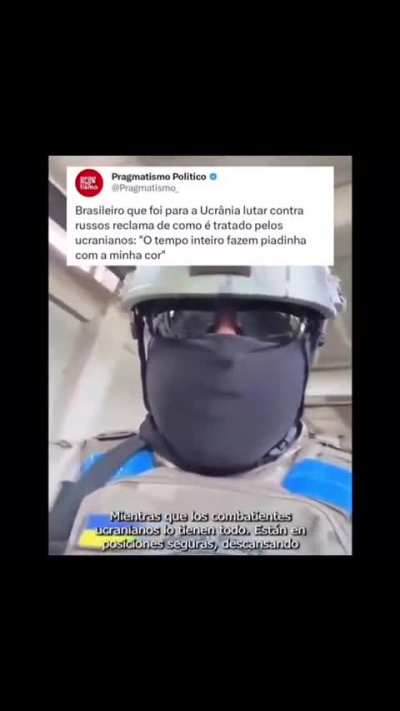 Brasileiro que foi lutar na guerra da Ucr&acirc;nia reclama do racismo sofrido no ex&eacute;rcito ucraniano.