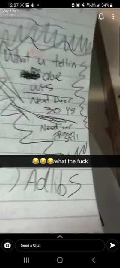 Jayslapit reading a freestyle put in his cell by a random inmate 🤣