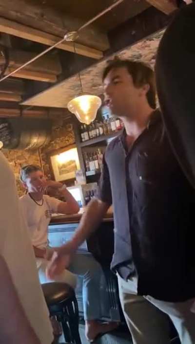 A bar in Cape Town, South Africa turning away Black people unless they are accompanied by a white person