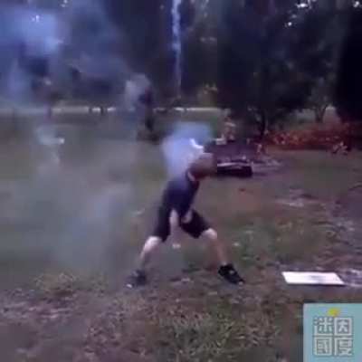 Giving your kid a firework