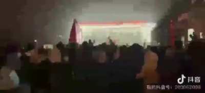 Protests erupting in Urumqi, Xinjiang&hellip;people shouting &lsquo;let us out&rsquo; and &lsquo;serve the people&rsquo; outside the city hall.