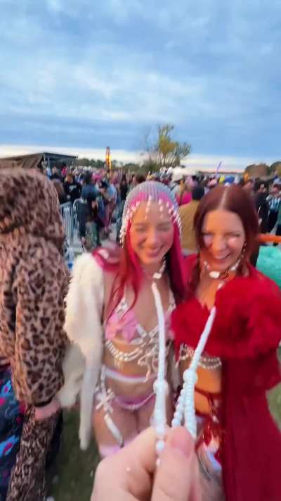 what&rsquo;s better than 1 rave girl on a leash? 2 rave girls duh ;)