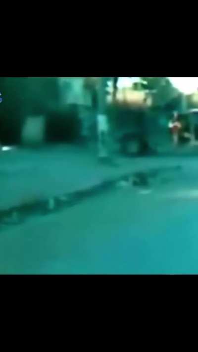 An American jeep stepped on an explosive device(ied) and exploded