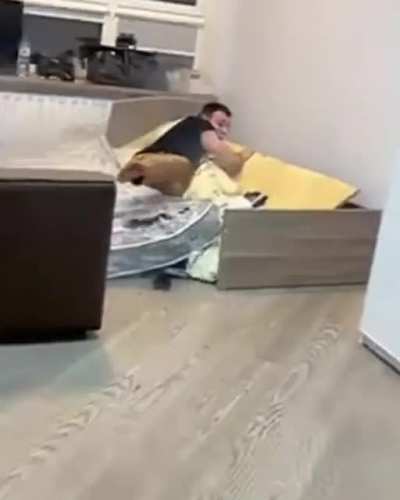 Relaxing on the bed
