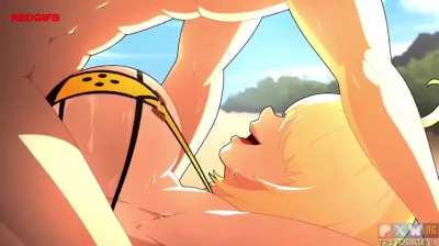 "Fucking my huge tits in my new swimsuit feels amazing, doesn't it, commander?