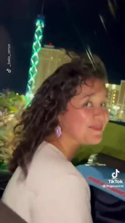 A gal enjoying the ride