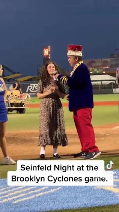 Elaine dance contest at the Brooklyn Cyclones game