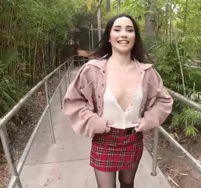 Aria Lee Tiny Titty Flash