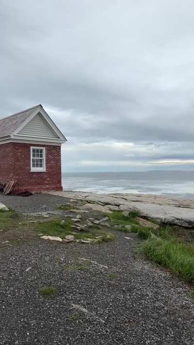 Moody but calm night at Pemaquid Point Lighthouse