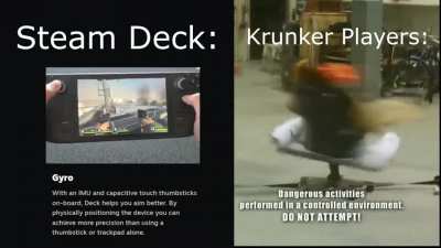 Krunker players when they use Steam Deck