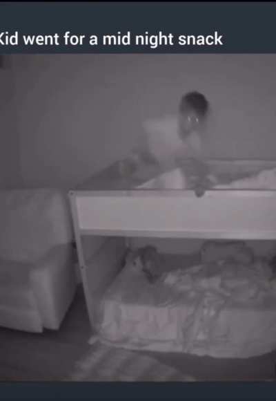 Clearly his snack was the floor, seeing that he ate that shit 😂