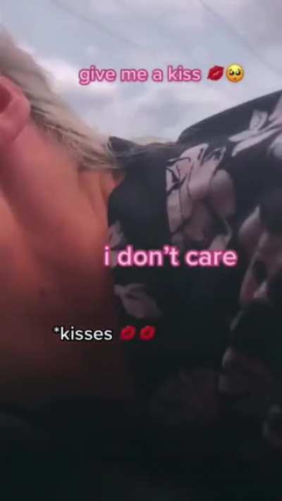 She always kisses him before she leaves.