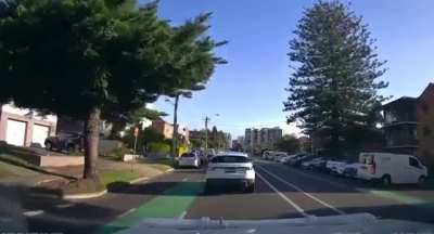 Give way to cars already in a roundabout. How has he cut him off? You give way to what&rsquo;s in the roundbout not some flog half a km off. Dash cam driver need to relearn roundabout rules