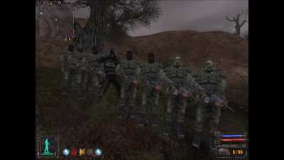 Stalkers going in single file
