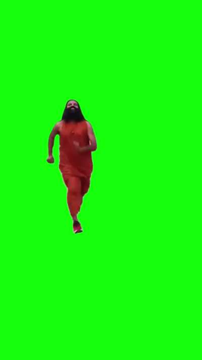 Baba Ramdev's Run: The Ultimate Meme Sprint 😂🏃&zwj;♂️| Green Screen