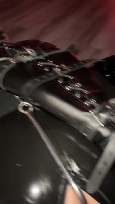 Hooked &amp;amp; helpless latex slave