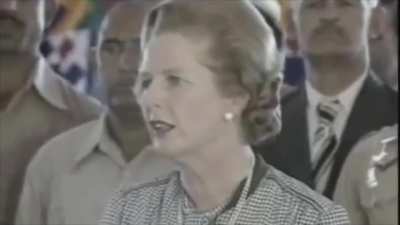 Given the recent events, here's Thatcher telling the Mujahideen "the hearts of the free world are with you".