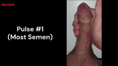 After a full day of edging, I finally orgasmed @ 0:22 with my penis pulsating visibly as it pumps each shot of cum. Includes slow-motion and close-up footage at the end [32M].