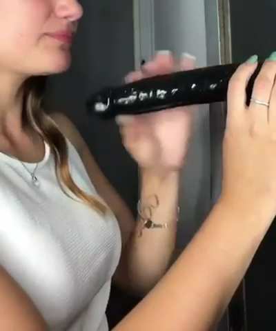 18 Years Old  Big Dick Blowjob Deepthroat Dildo