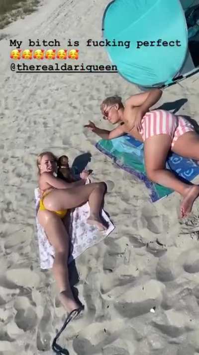 Shaking it at the beach!