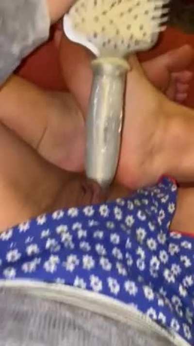 Can you tell I get Extra wet while Preggo? Got horny brushing