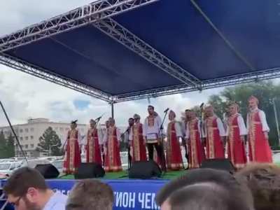 Toss a Coin to the champion. The Olympics champion was met at home with an orchestra performing Russian Toss a Coin to your Witcher