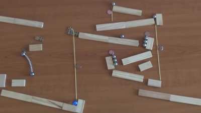 Magnets and marbles.