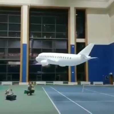 A large paper plane