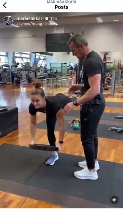 Those muscles take work! Via Maria Sakkari&rsquo;s Instagram