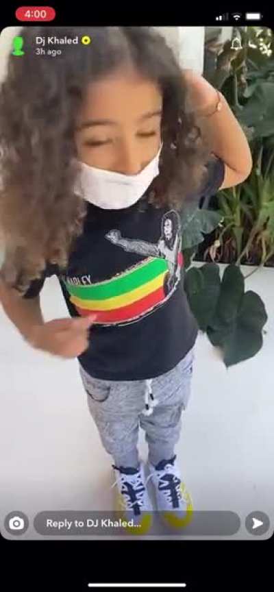 DJ Khaled reacts to Asahd&rsquo;s Bob Marley shirt