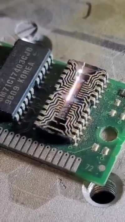 The insides of IC