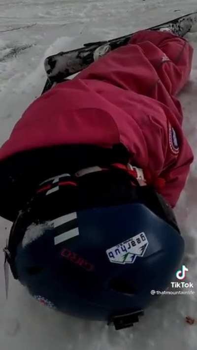 Two year old skiing