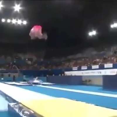 This gymnast is a beast of an athlete