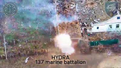 "Hydra" sending fpv drones into a house with russians. Near Krynky