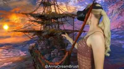 "An artist creates a drawing in VR" by AnnaDreamBrush