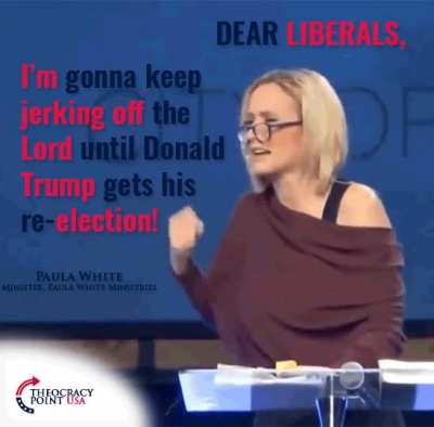In order to try to sway the election, Paula White tries a more...er...hands-on approach.