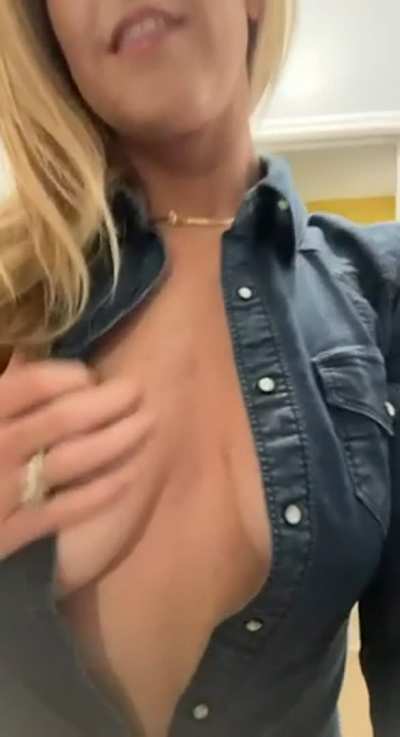 Mommy’s nipples are cold mind warming them up