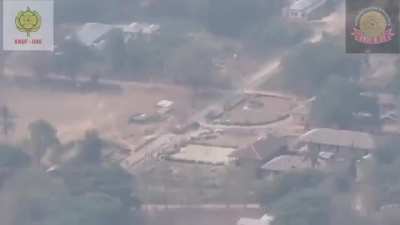 KNDF drones bombing Myanmar Army positions in Hpasawung, Kayar State.