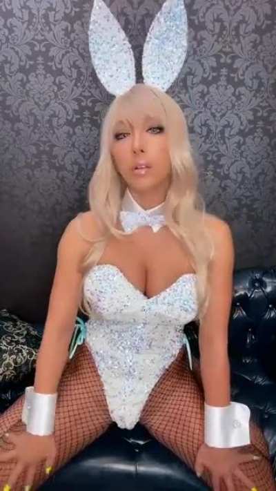 White Glitter Bunny