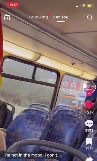 Man tries harassing woman on a bus