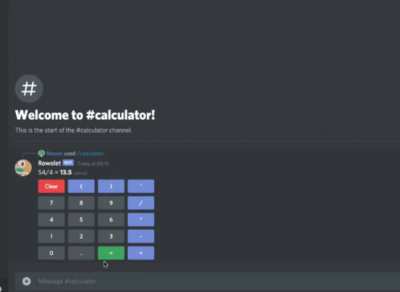I implemented a fully functioning calculator using the new Message Buttons!