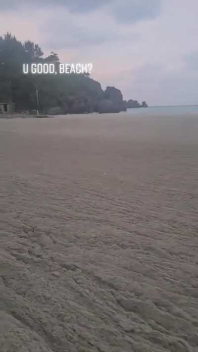 The beach is broken