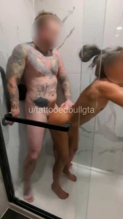 Hotwife u/pristine_project5149 husband caught us going at it for round 2 in the hotel shower 🚿