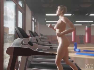 Cassie exercising (nyl2)