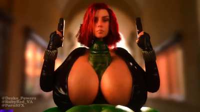 Titjob by very large breasts
