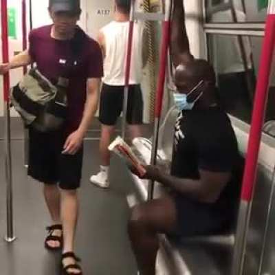 If you are not wearing a mask 😷 in public transport, keep your distance! Don&rsquo;t argue with me.
