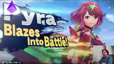 Dunkey reacting to the &ldquo;Pyra in Super Smash Bros.&rdquo; announcement is one of the best moments ever!