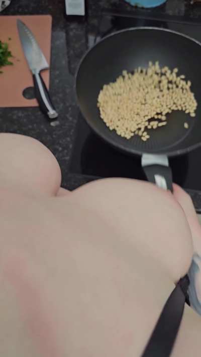 Cooking with tits out is more fun